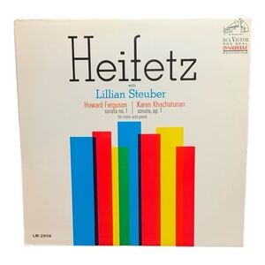 LP Jascha Heifetz With Lillian Steuber - Sonata No.1 Vinyl Record